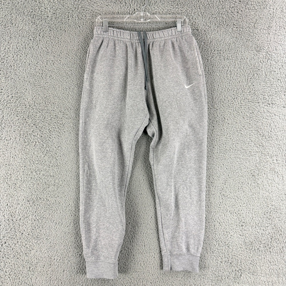 Nike Club Fleece Joggers Mens M Gray Sweatpants Training Pants CJ1616-063 Swoosh